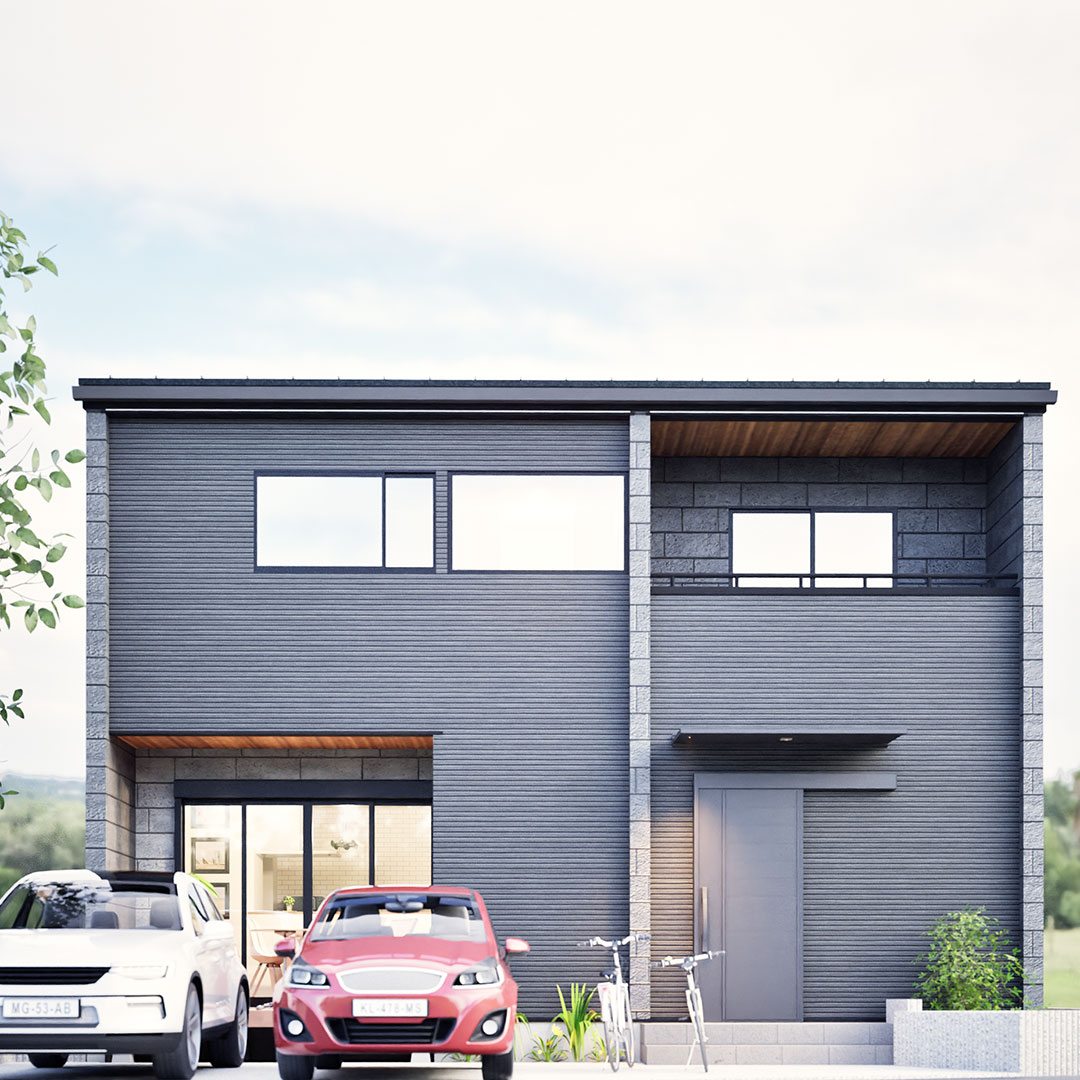 アルチェ柏6号地参考プラン1枚目│外観昼正面