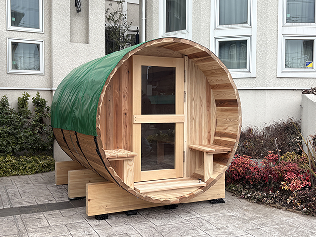 バレル型サウナ 外観